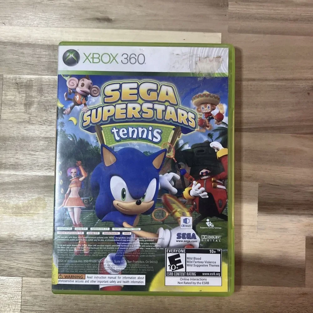 Sega Superstars‎ Tennis (Xbox 360, 2008) Complete Tested Working - Free Ship